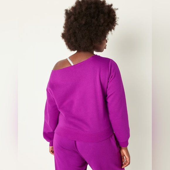 PINK Fleece Cropped Sweatshirt - Picture 3 of 7